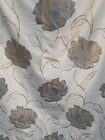 One pair BILL BEAUMONT GARDENIA Ivory lined curtains   Duck egg