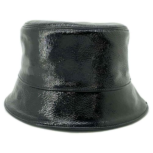 PRADA Fischerhut Größe M Lackleder Lammfell schwarz 1HC137 - Bild 3 von 12