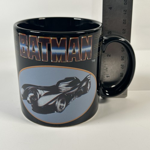 Vintage DC Comics 1989 Batman Batmobile schwarz Kaffeebecher Tasse Applaus - Bild 8 von 10