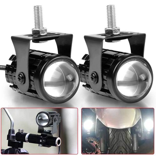 2X White LED Mini Motorcycle Headlight Hi/Lo Spot Light Driving Fog Lamp ATV SUV - Bild 4 von 12