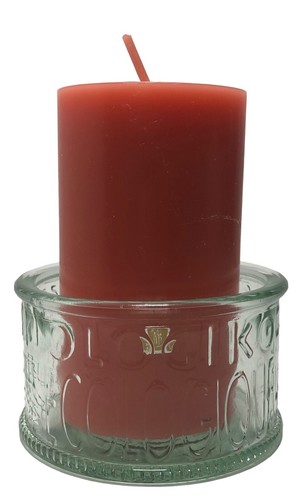 Vintage 90er Vidreco La Mediterranea 100% recyceltes grünes Glas Kerzenhalter Spanien - Bild 1 von 11