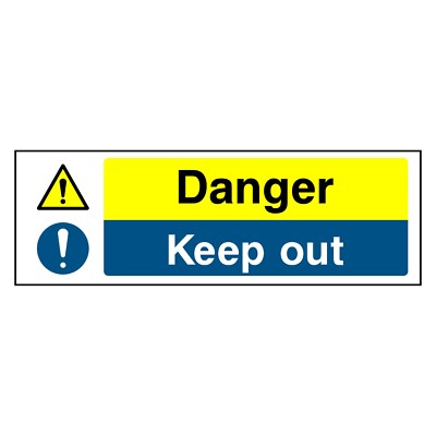 Danger Keep Out Schild oder Aufkleber | SECU0020