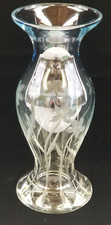 Lenox Handcut Crystal Petite Floral 8.75  Vase Etched Made in Romania