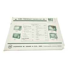 SAMS PHOTOFACT FOLDER SET NO. 802 March 1966 Complete Repair Manual
