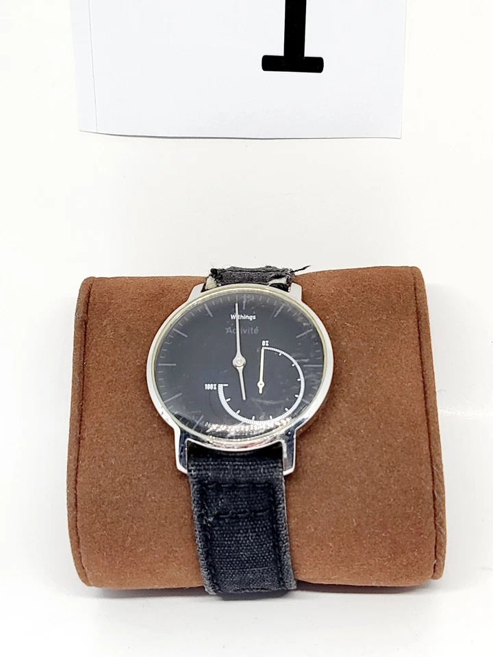 Reloj rastreador de actividad Withings HWA01 esfera blanca banda negra grande Foto 2 de 4