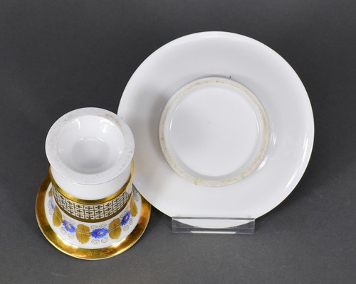 Biedermeier Prunktasse Gedeck Tasse UT coffee cup saucer Porzellan porcelain - Imagen 5 de 5