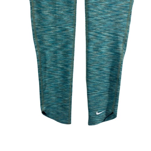 Nike One Girls High-Rise Full-Length Leggings Size Large Blue/Green Dri-Fit NEW - Picture 3 of 12