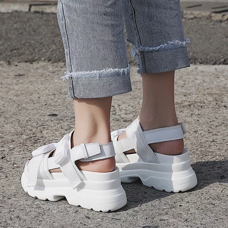 Platform sandals with white sole sale