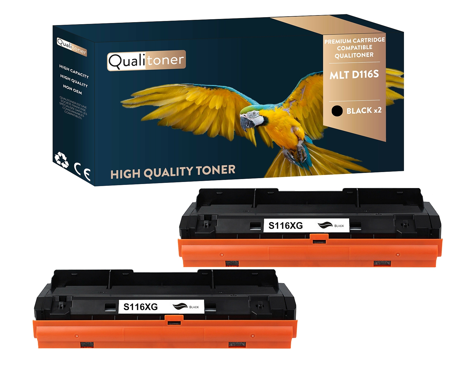 Toner MLT-D116S noir compatible Samsung évite les impressions pâles x2
