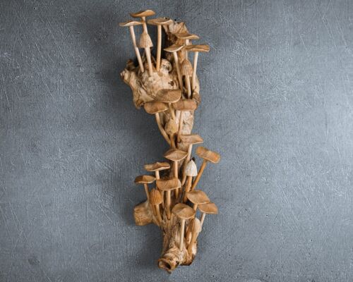 Large Mushroom Wall Art 14”, Hanging Sculpture, Wooden Mushroom, Gift for Her - Picture 2 of 8