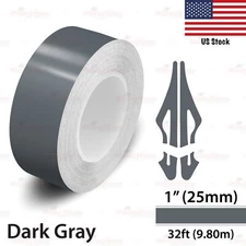 1" Vinyl Pinstriping Pin Stripe Car Styling Tape Decal Sticker 25mm DARK GRAY