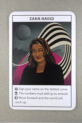 1 x Karte von Zaha Hadid - Architektin - AO4