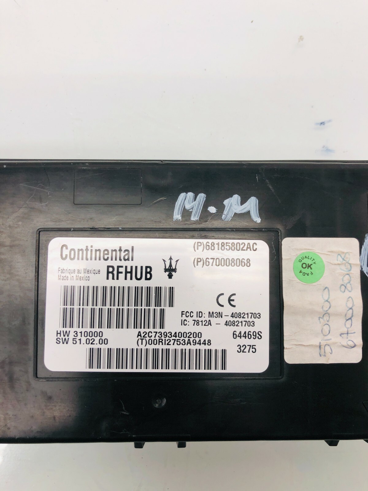 2014 - 2017 Maserati Ghibli Passive Entry Control Module Unit OEM 68185802AC
