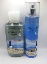 BATH AND BODY WORKS MIDNIGHT SWIM BODY MIST  WASH SET OF 2 