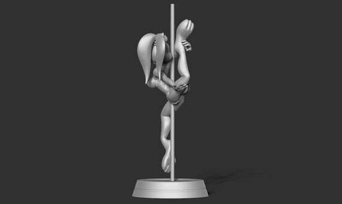 Lola Bunny - Pole Dance - Kit de garaje figura estatua coleccionable hecha a mano - Imagen 7 de 8
