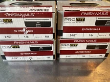 Lot Of 4- 1# Boxes. Pro-Fit 8D Finish Nails Brite  2-1/2 in.