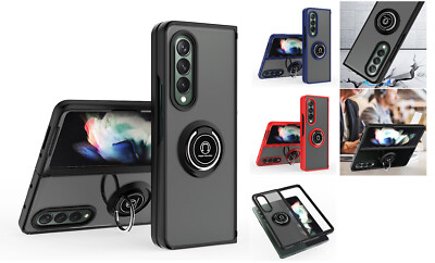 FOR Samsung Galaxy Z Fold 4 Fold4 Magnetic O-Ring Stand Case Phone Cover 
