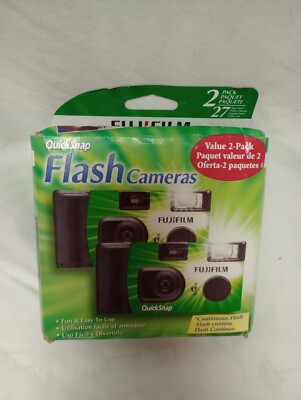 Fujifilm QuickSnap Flash Cameras Value 2-Pack 27 Exposures Exp 04/2022 ...