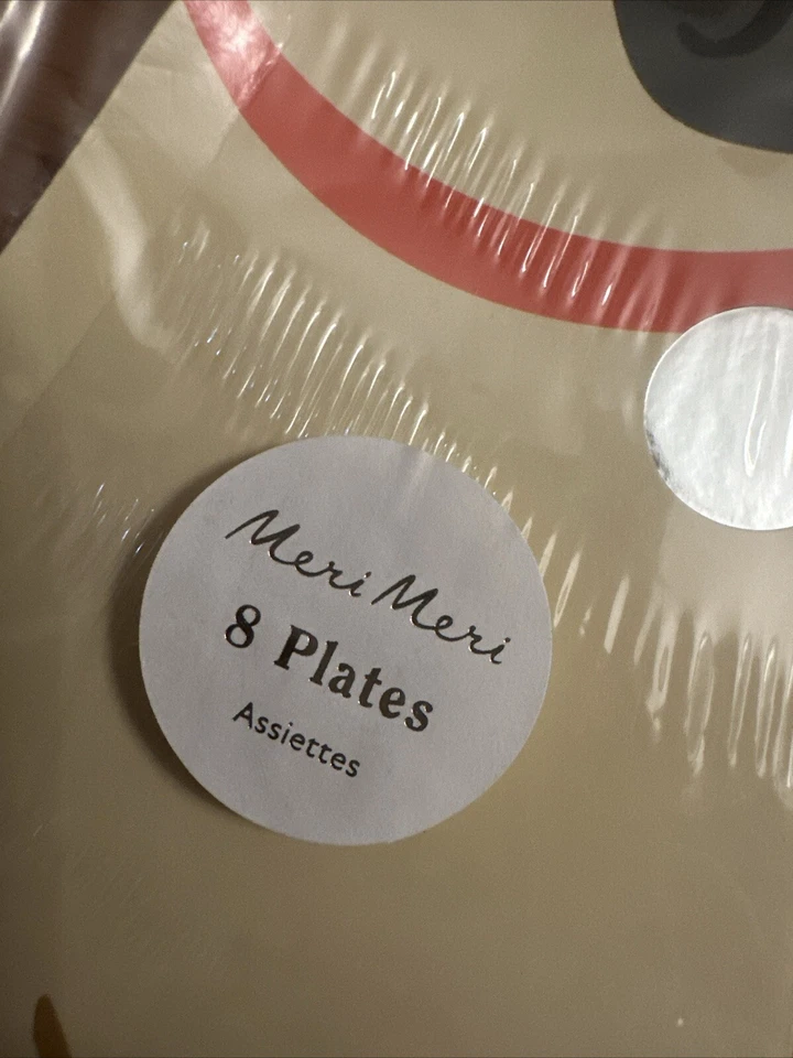 ¡Platos de postre para perros Meri Meri! Lindo pug decorativo de 8 unidades nuevo en paquete sellado Foto 3 de 4