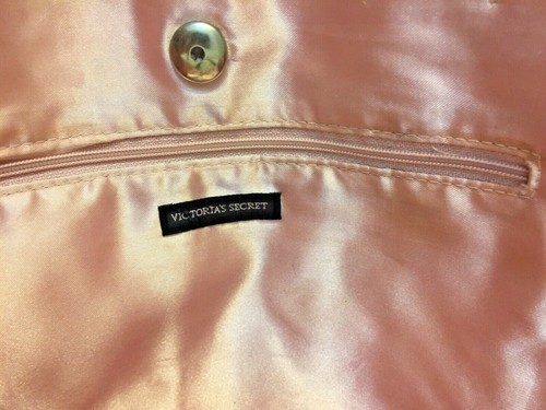 Victorias Secret Blue Jean Bucket Bag Purse Corset Lace Up Pink Lining - Picture 8 of 11