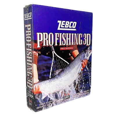 Neu: Pro Fishing 3D PC Big Box Spiel - 1999 Zebco Pro Series Fischen Sealed
