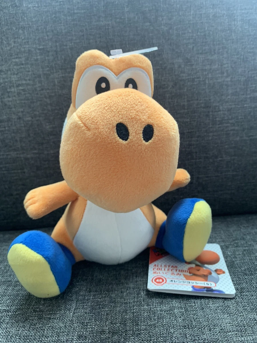 Peluche Yoshi Orange Super Mario All Star - 20 Cm, Neuve Du Japon