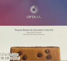 Peanut Butter &Chocol Chip  Optavia 7 Bars 7/26 *BESTPRICEONEBAY* FREE SHIP