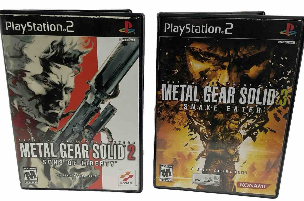 BUNDLE:Metal Gear Solid(Playstation 2)Sons of Liberty +Snake Eater BUNDLE:Metal Gear Solid(Playstation 2)Sons of Liberty +Snake Eater