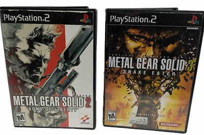 BUNDLE:Metal Gear Solid(Playstation 2)Sons of Liberty +Snake Eater,CIB W/Manual