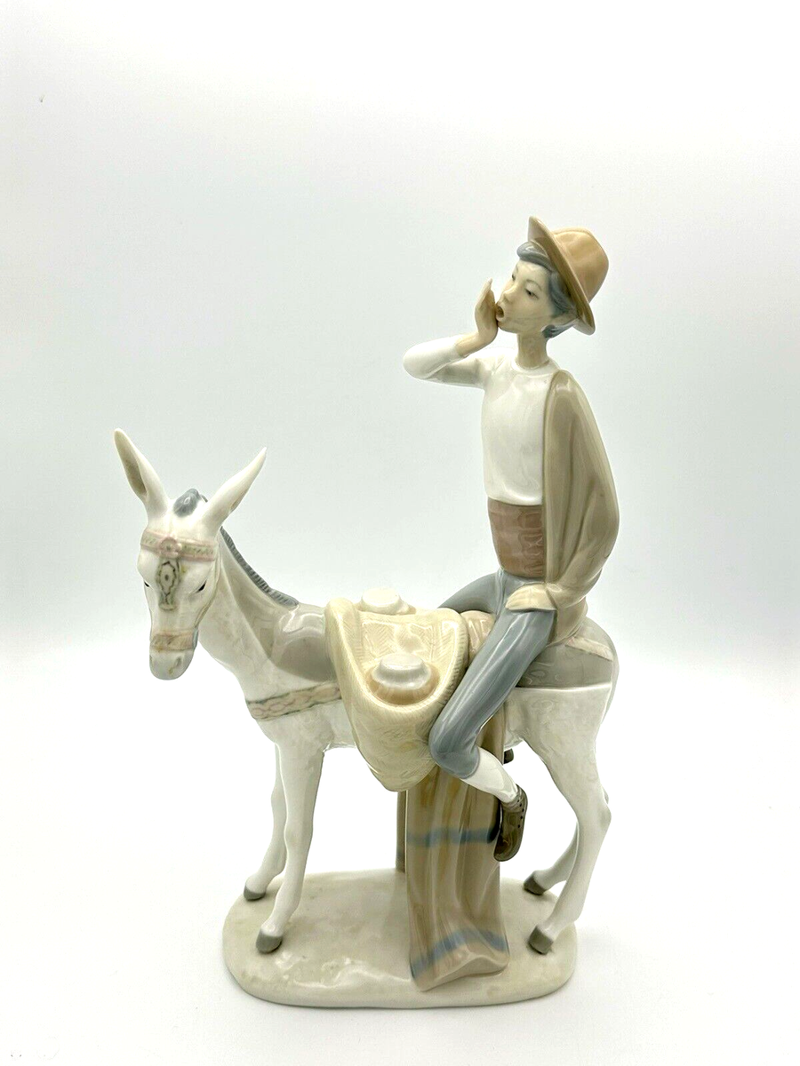 Lladro #4638 Honey Peddler Boy On Donkey Retired 1978 | eBay
