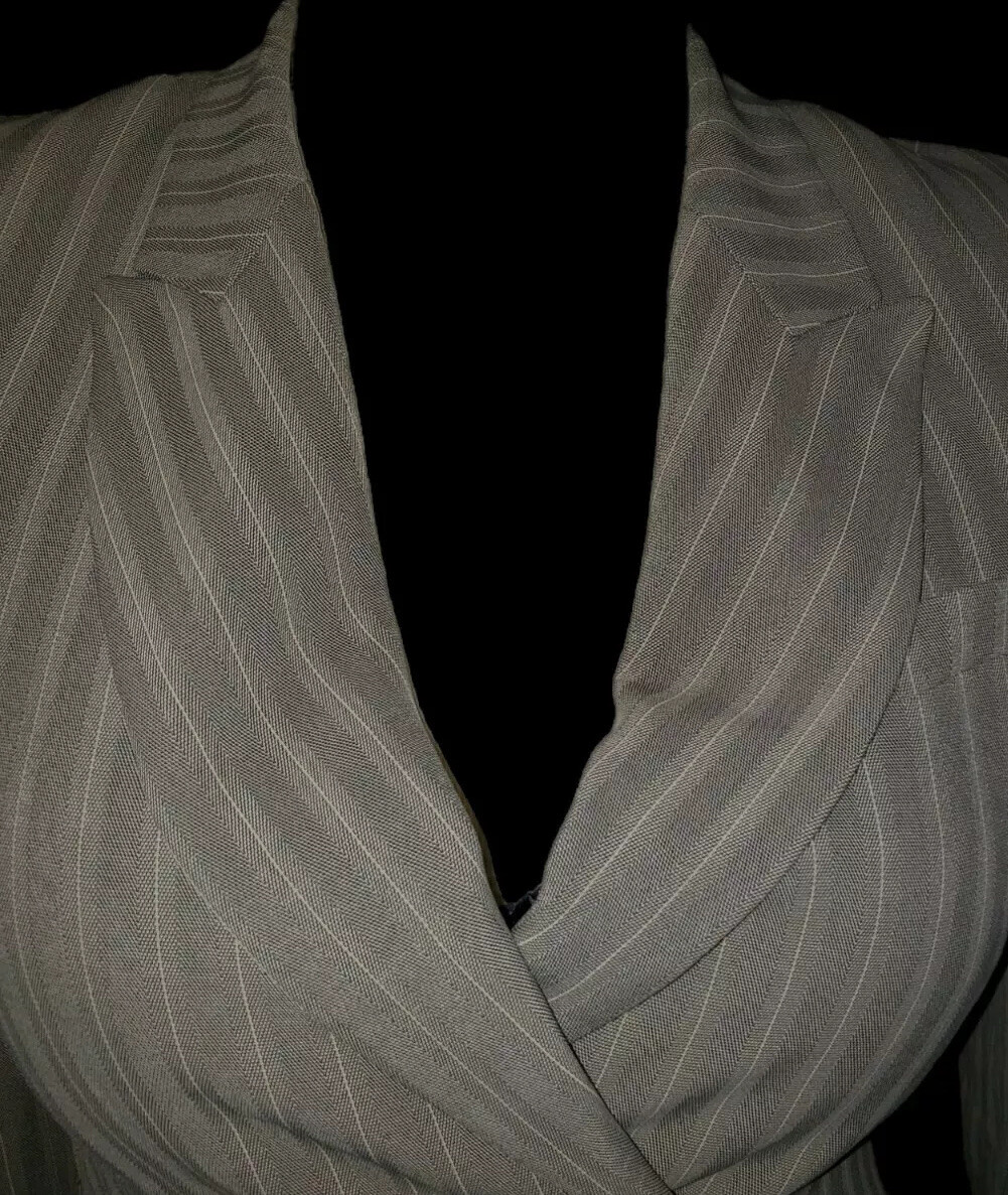 Classique Entier Double-Breasted Lined Blazer Tan… - image 4