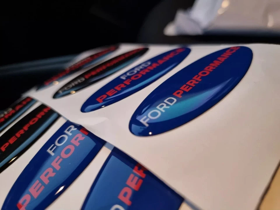 Adesivo oval Ford Performance emblema decalque, serve para entradas AirAid Ford Racing - Imagem 2 de 4