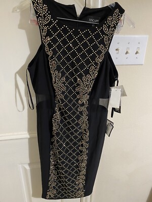 Xscape Beaded Black Sheath Dress Sz 10 | eBay Xscape Beaded Black Sheath Dress Sz 10 | eBay
