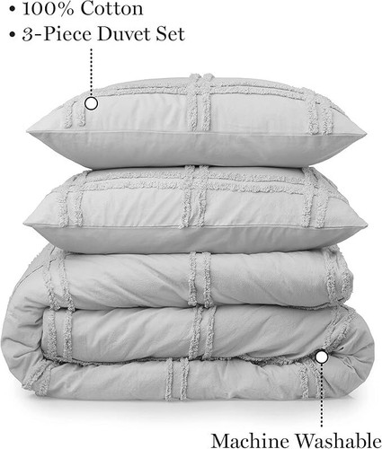 3 Pc Duvet Cover Set by Martha Stewart 100% Cotton Luxurious Comforter Cover - Picture 28 of 30