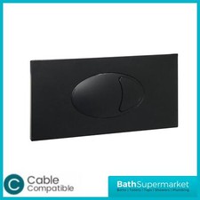 Black Dual Flush Cistern Push Button Plate 240x120 Wall Mounted Concealed