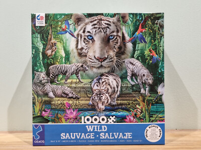 Ceaco 1000 Puzzle Wild White Tiger Temple schwer zu finden