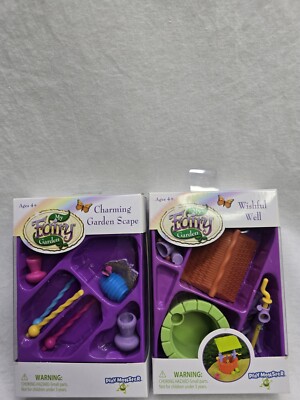 Play Monster My Fairy Garden Wishful Well And Charming Garden Scape Lot- New