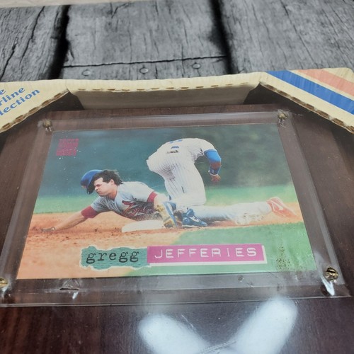 Gregg Jefferies St Louis Cardinals Topps Card Targa Legno Starline Custodia Sigillata - Foto 3 di 19