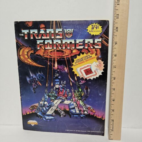 Transformers The Movie 1986 Diamond Hasbro Sticker Book~NO decoder~Incomplete - Picture 2 of 24
