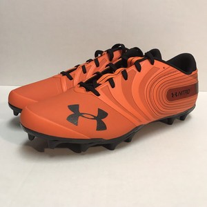 under armour football cleats orange and black