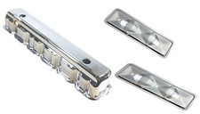 1963-up Chevy 6-cylinder Chrome Steel Valve Cover With Side Plates 194 230 250