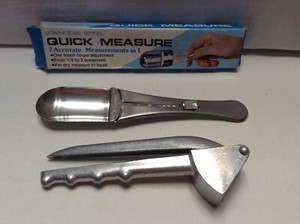 Vintage Kitchen Garlic Press & Quick Measure Tool