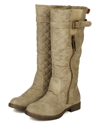 Para mujeres Sexy Zapatos Botas Alta Tacón Bajo Cremallera Media pantorrilla Rodilla Talla 5 - 10 NUEVOS - Imagen 22 de 57