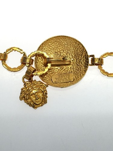 Collar CINTURÓN VERSACE GIANNI VERSACE AUTÉNTICO MEDUSA 80 cm De Colección Raro Medalla de Oro FS - Imagen 3 de 12