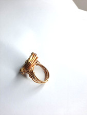Ring Gold Russa Women Handmade with wire Jewelry Gift Fashion Style 8.25
