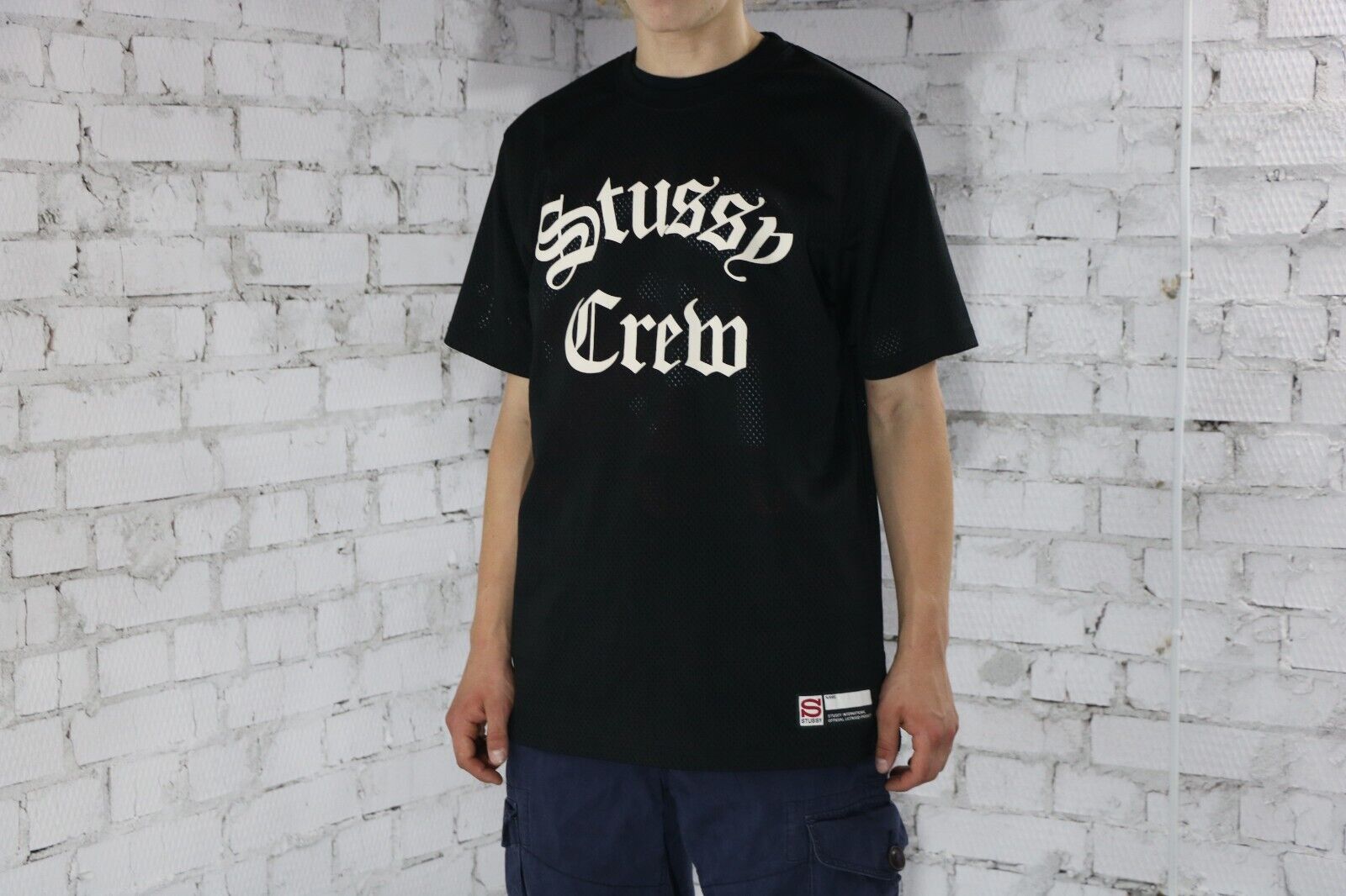 Stussy Crew Mesh Football Jersey Baseball Large tee t-shirt | eBay