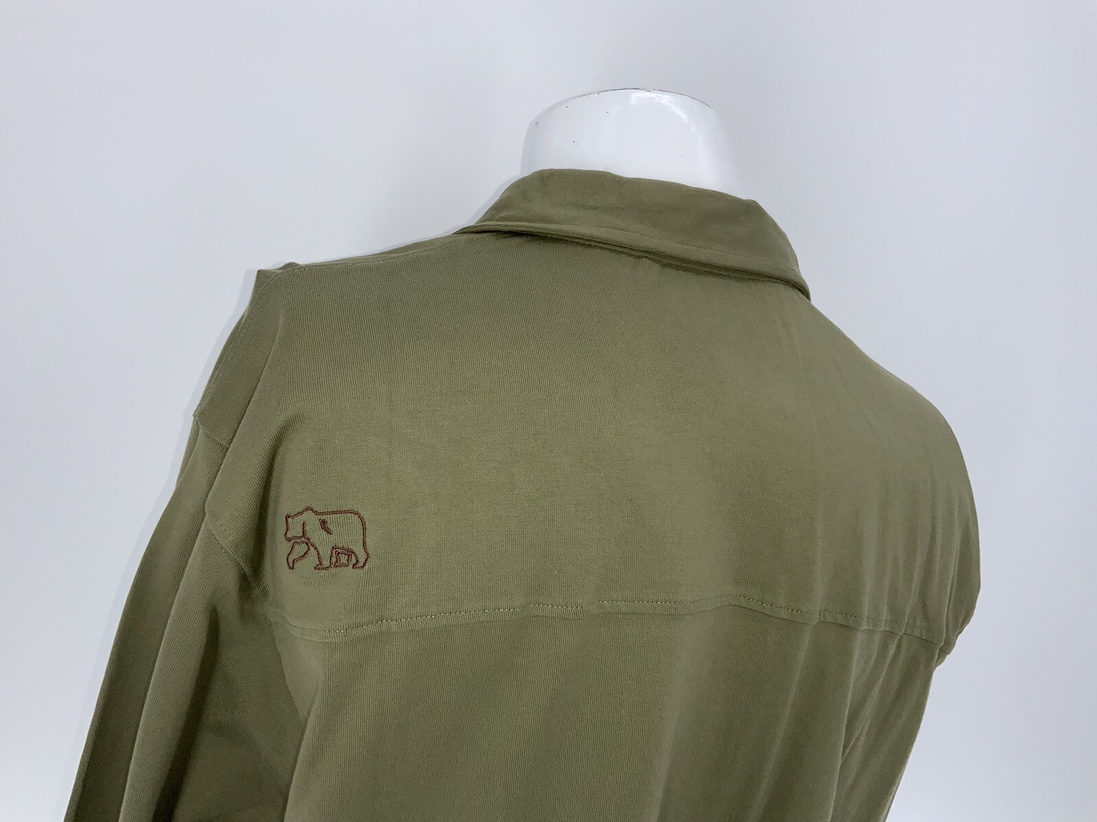 The Normal Brand Long Sleeve Polo Shirt Men’s 2XL Olive Cotton NWT YGI X3-92