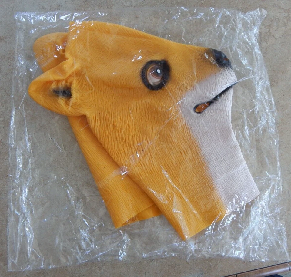 Nuevo Shiba Inu Látex Animal Máscara Halloween Divertido Lindo Espeluznante Disfraz Utilería Foto 3 de 4