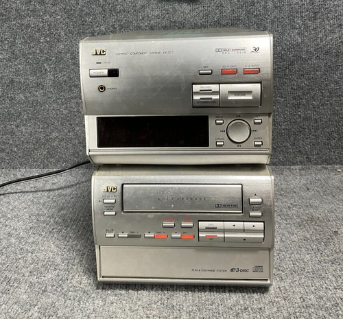 JVC RX-TD7 Dolby Surround Pro Logic 3 Disc Changer Stereo Receiver In Silver