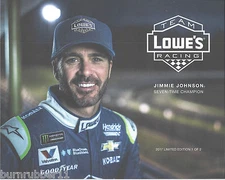 2017 JIMMIE JOHNSON LOWES RACING 7X CHAMP 1 OF 2 MONSTER ENERGY NASCAR POSTCARD